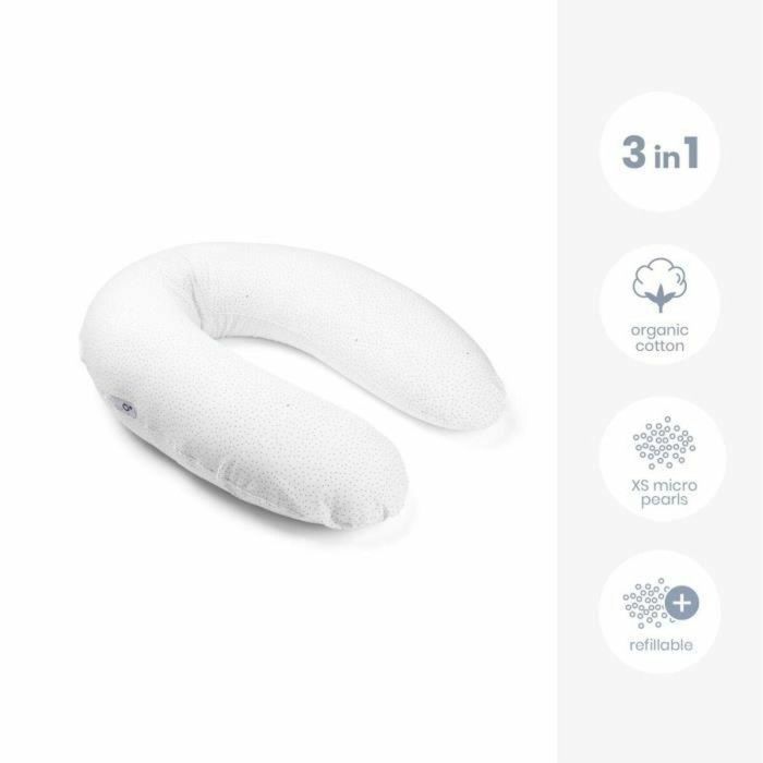 Doomoo BAB5400653009613 Almohada de Maternidad y Lactancia Buddy, Comodidad óptima para Mamá y Bebé, Lunares Plateados 1 Doomoo BAB5400653009613 Almohada de Maternidad y Lactancia Buddy, Comodidad óptima para Mamá y Bebé, Lunares Plateados 1