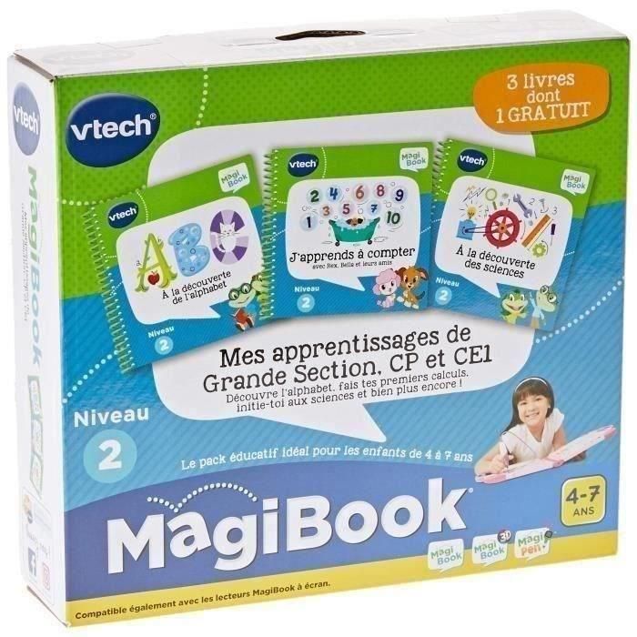 VTECH MagiBook - Pack Mi Aprendizaje Sección Grande, CP, CE1 - 3 Libros Educativos: Alfabeto, Ciencia, Contar (4-7 Años) 2 VTECH MagiBook - Pack Mi Aprendizaje Sección Grande, CP, CE1 - 3 Libros Educativos: Alfabeto, Ciencia, Contar (4-7 Años) 2