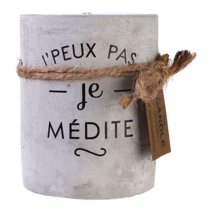 Home Deco Factory Vela Cemento Diámetro 8 cm Altura 10 cm Aroma Ropa Limpia/Cachemira 1