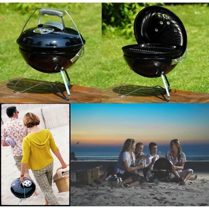 Barbacoa de carbón portátil WEBER Smokey Joe Premium Ø37 cm - Acero cromado - Negro 3 Barbacoa de carbón portátil WEBER Smokey Joe Premium Ø37 cm - Acero cromado - Negro 3