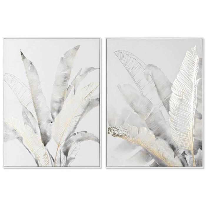 Cuadro DKD Home Decor Palmeras Tropical (90 x 4 x 120 cm) (2 Unidades)