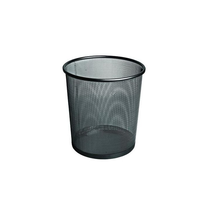 Papelera Metalica Forofis Malla Redonda Negra
