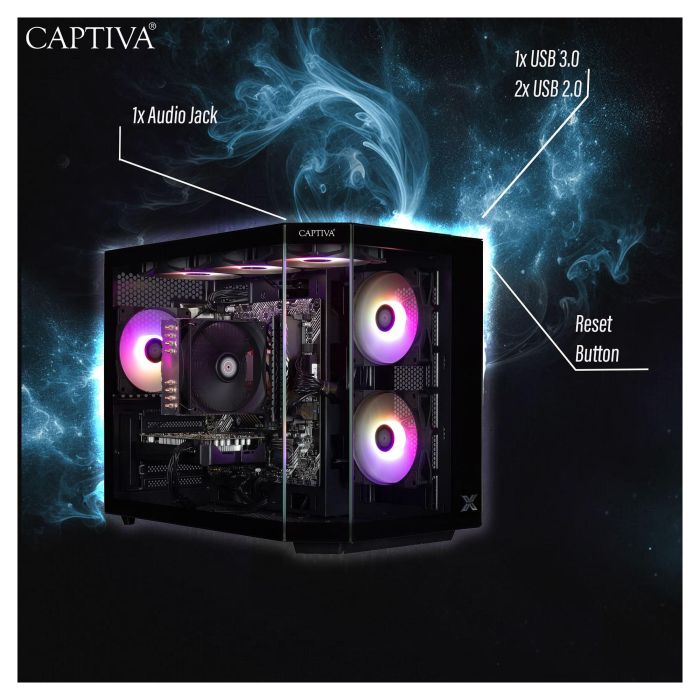Captiva PC Advanced Gaming R92-586 | AMD Ryzen 7 5700X 3.4 GHz | 32 GB RAM DDR4 | 1 TB SSD M.2 | NVIDIA GeForce RTX 5060 Ti 8 GB | Windows 11 Home | Negro 5 Captiva PC Advanced Gaming R92-586 | AMD Ryzen 7 5700X 3.4 GHz | 32 GB RAM DDR4 | 1 TB SSD M.2 | NVIDIA GeForce RTX 5060 Ti 8 GB | Windows 11 Home | Negro 5