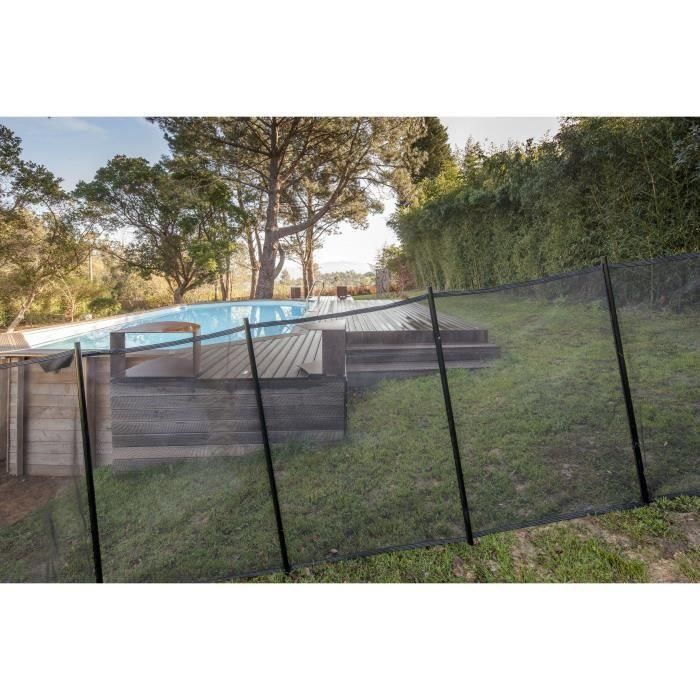 Gre GRE8412081308159 Barrera de seguridad flexible 3 m x H 1,33 m Premontada Tejido cortable 4 postes + cubiertas 2