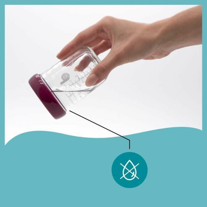 Babymoov Babybols 4 Tarros Recipientes Cristal Herméticos 240 ml con Tapa para Alimentos Bebé Lavavajillas Microondas Congelador 2
