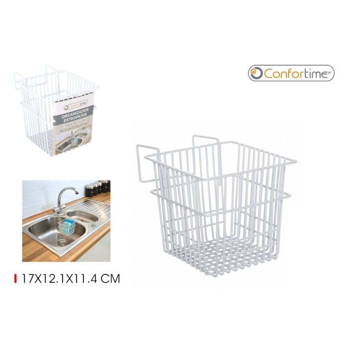 Confortime Organizador de Estropajos Blanco 17x12.1x13.5 cm (12 Unidades)