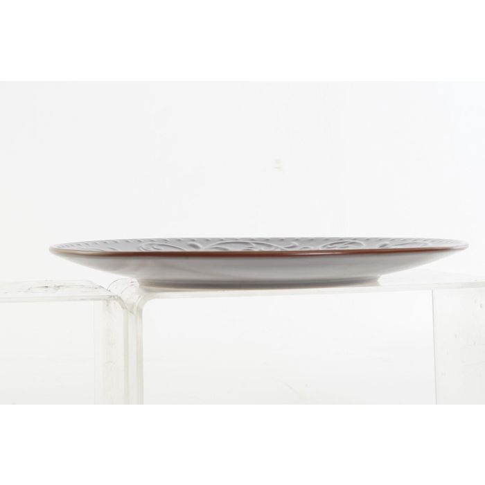 Plato Tradicional DKD Home Decor Gris Marron 27.5 x 3 x 27.5 cm (12 Unidades) 3 Plato Tradicional DKD Home Decor Gris Marron 27.5 x 3 x 27.5 cm (12 Unidades) 3