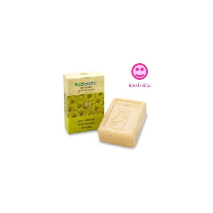 ECOLACTIS Jabón Ecológico 10% Leche de Yegua y Caléndula para Piel Sensible y Acné 100g