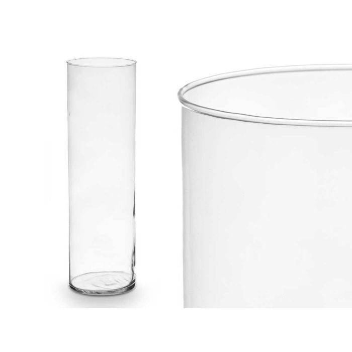 Jarron Cristal Cilindro 15Cm Diam X 50Cm Gris Giftdecor 1 Jarron Cristal Cilindro 15Cm Diam X 50Cm Gris Giftdecor 1