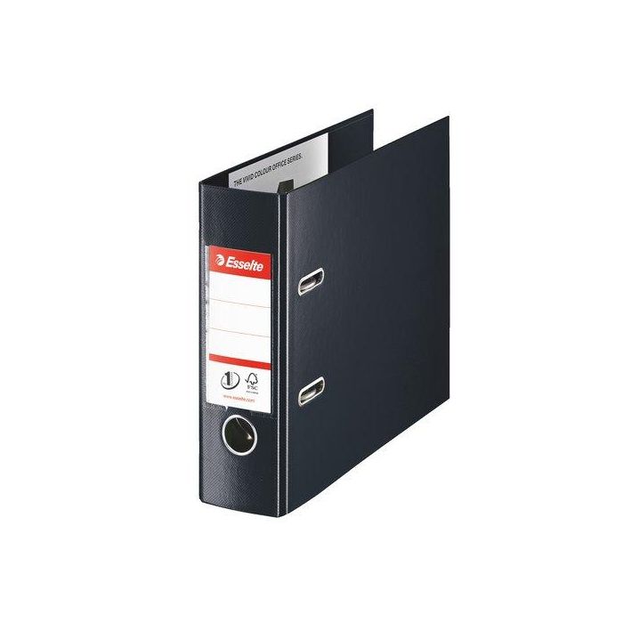 Archivador Palanca Esselte Plastico Encolado Con Rado A5 Prolongado 75Mm Negro (46080)