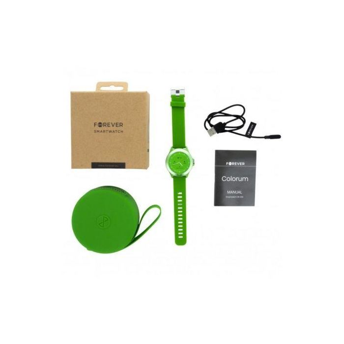 Smartwatch Forever Colorum CW-300/ Notificaciones/ Frecuencia Cardíaca/ Verde 4
