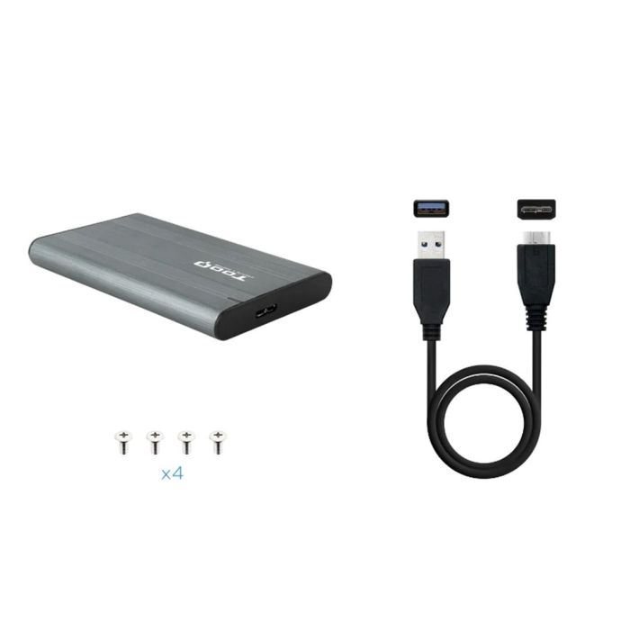 TooQ TQE-2503G Caja Externa para Disco Duro de 2.5" USB 3.1 Gris Sin Tornillos 2