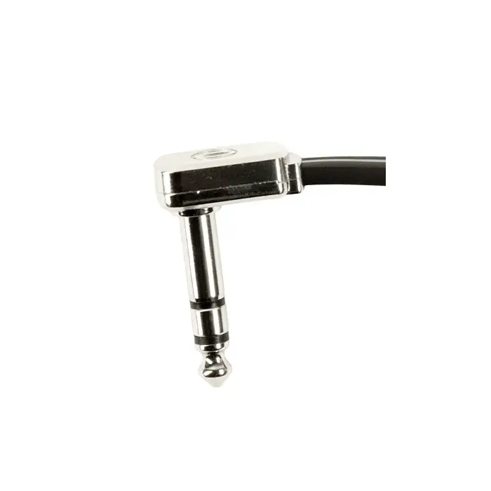 Ernieball Cable Eb Patch Flat Ribbon Trs 24" Negro Cable de Conexión Estéreo de Perfil Plano para Pedalera 1