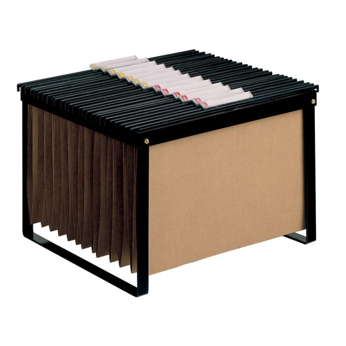 Q-connect Soporte para Carpetas Colgante Negro Bastidor de Sobremesa para Carpetas Tamaño Folio y DIN A4 1