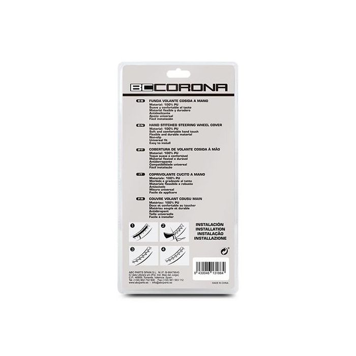 Funda para Volante BC Corona INT30181 Negro 3 Funda para Volante BC Corona INT30181 Negro 3
