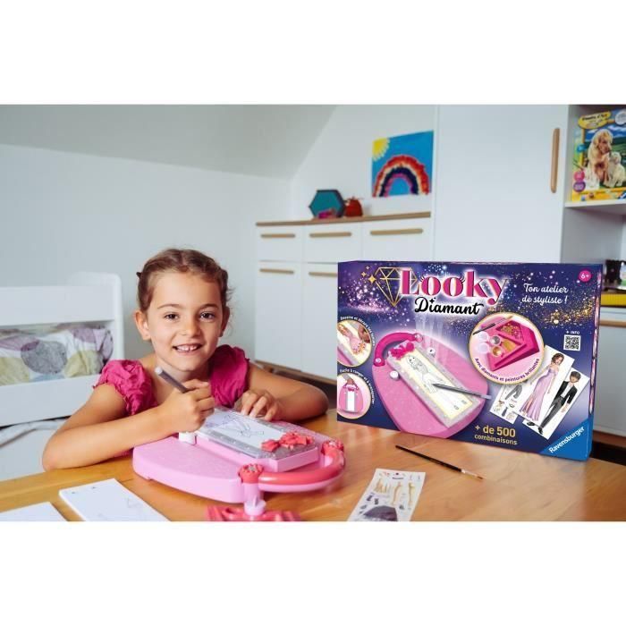 Ravensburger 23856 Looky Diamant - Diseño de moda con diamantes brillantes para niños de 6 años - Actividad creativa y relajante 1 Ravensburger 23856 Looky Diamant - Diseño de moda con diamantes brillantes para niños de 6 años - Actividad creativa y relajante 1