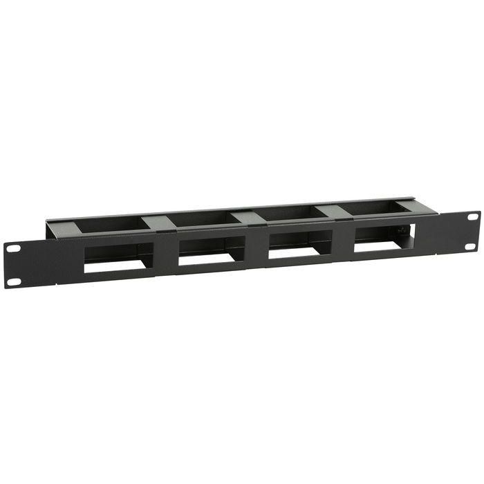 Lanview Panel de Gestión de Cables Tipo S 1U 19 Pulgadas para Armario Rack con Cubierta Desmontable sin Herramientas Negro Lanview Panel de Gestión de Cables Tipo S 1U 19 Pulgadas para Armario Rack con Cubierta Desmontable sin Herramientas Negro