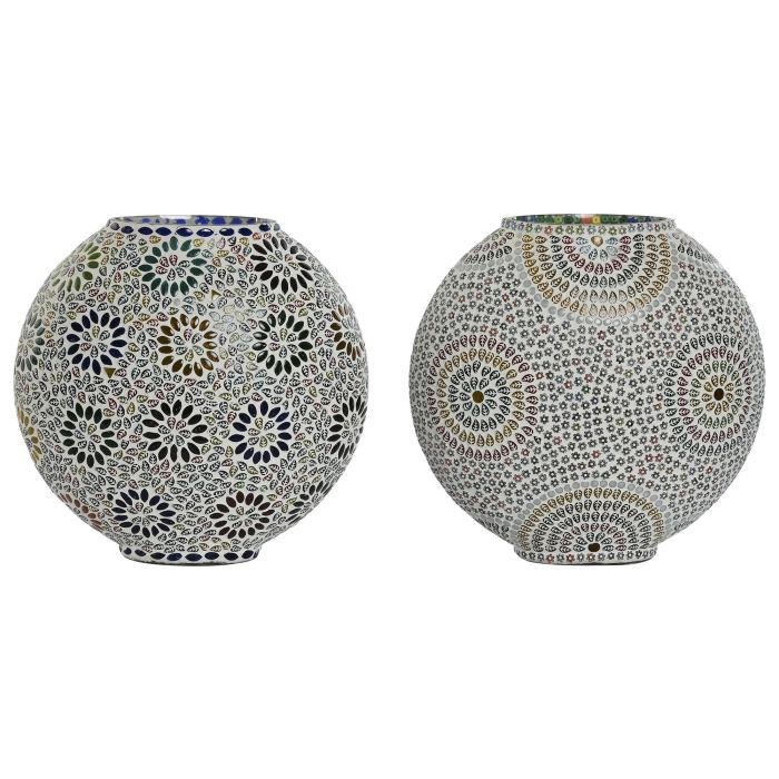 Lampara Sobremesa Indio DKD Home Decor Multicolor Blanco 20 x 32 x 33 cm (2 Unidades) 1