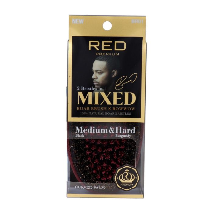 Red Kiss Cepillo Mixed Palm Boar Brush Medium Hard Red Kiss Cepillo Mixed Palm Boar Brush Medium Hard