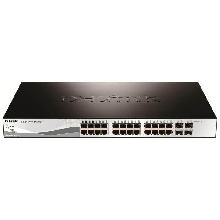 D-Link DGS-1210-28P/E Switch Smart Gestionado 28 Puertos Gigabit PoE Capa 2/3 Static Routing Videovigilancia Rack 19"