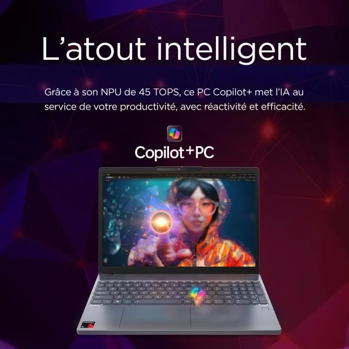 Lenovo IdeaPad Slim 3 15Q8X10 Portátil 15.3" Qualcomm Snapdragon X 16 GB 512 GB Aluminio Copilot+ 83N3000LFR 4