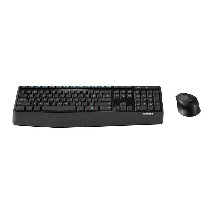 Logitech MK345 Combo Teclado y Ratón Inalámbrico Confort, Reposamuñecas, Resistente a Derrames, Batería 4 Años Teclado, 12 Teclas F 6