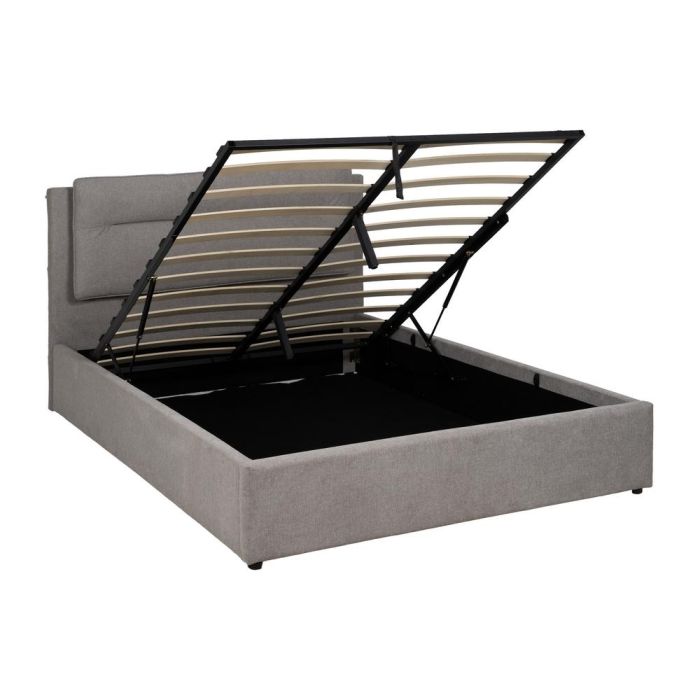 Cama Canapé Gris Tejido Dormitorio 164 X 214 X 110 cm