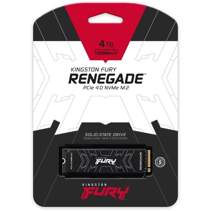 Kingston FURY Renegade SSD M.2 4TB PCIe 4.0 NVMe 7300MB/s 7000MB/s SFYRD/4000G 8