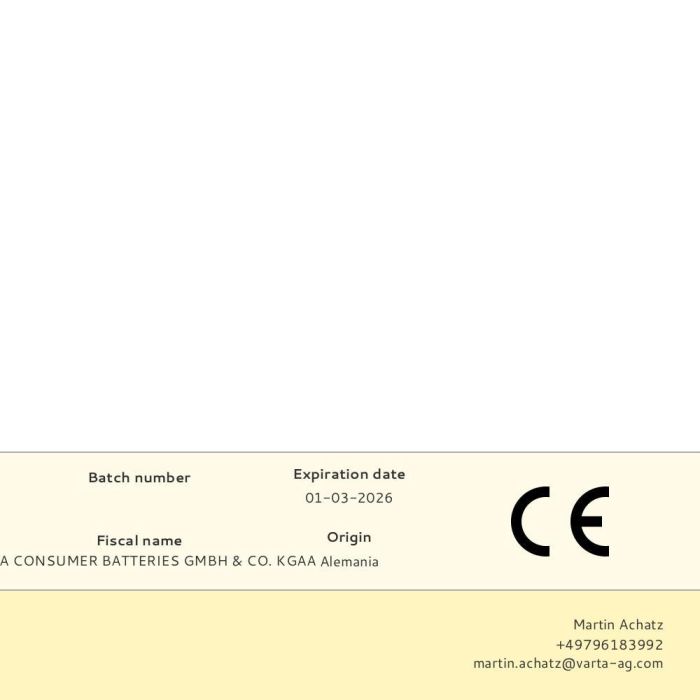 Micro pila de boton varta silver sr66 - v377 1,55v (blister 1 unid.) ø6,8x2,5mm 2