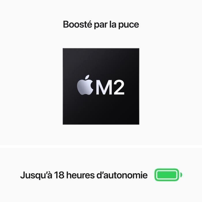 Apple - 13.6 MacBook Air M2 - 8 GB de RAM - 512 GB de almacenamiento - Medianoche - AZERTY 4