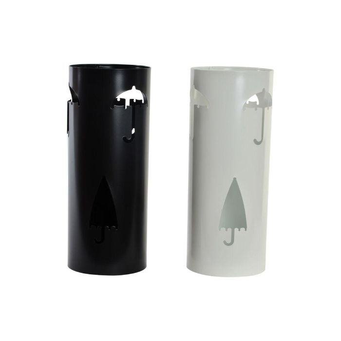 Paraguero Moderno DKD Home Decor Blanco Negro 19 x 47 x 19 cm (2 Unidades) Paraguero Moderno DKD Home Decor Blanco Negro 19 x 47 x 19 cm (2 Unidades)
