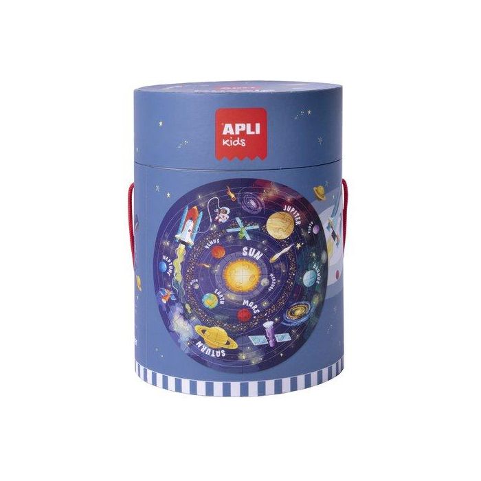Apli Kids 18200 Puzzle Circular Sistema Solar XXL 48 Piezas 50 cm +5 Años Educativo