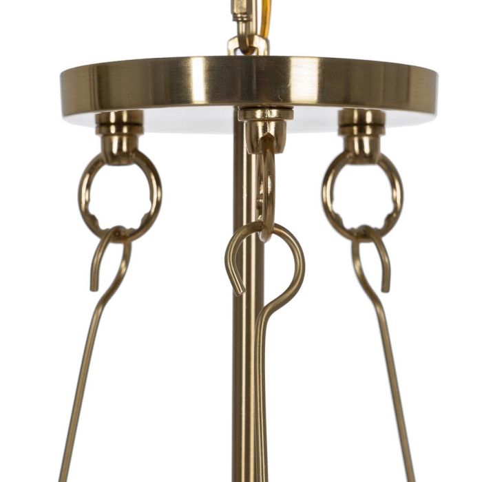 Lámpara de Techo Dorado Cristal Hierro 220-240 V 35 x 35 x 72 cm 3 Lámpara de Techo Dorado Cristal Hierro 220-240 V 35 x 35 x 72 cm 3