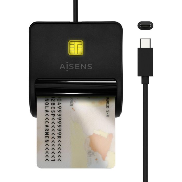 Lector de Tarjetas DNI/SIP Aisens ASCR-SN03C-BK Negro 3