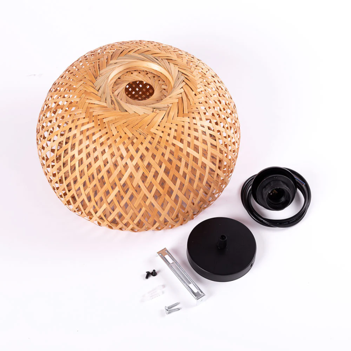 Lámpara Colgante Antony SKD-P-2046 Ratán Iluminación Cálida y Fresca 4