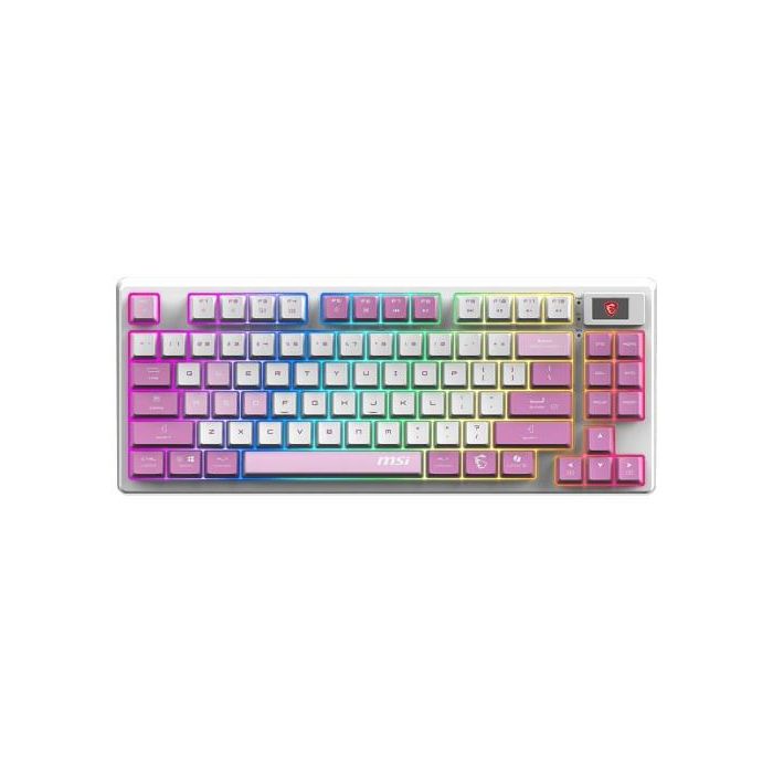 MSI Forge GK600 TKL W Violet ES Teclado Gaming USB Tipo C Español Rosa Blanco 0 MSI Forge GK600 TKL W Violet ES Teclado Gaming USB Tipo C Español Rosa Blanco 0
