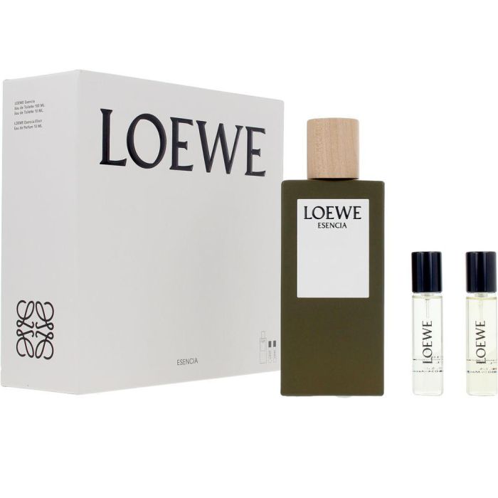 Loewe Esencia EDT 100ml - Cofre de Regalo con 3 Unidades, Fragancia Masculina Elegante con Notas de Lavanda, Enebro, Lima, Nuez Moscada, Sándalo, Almizcle y Cuero