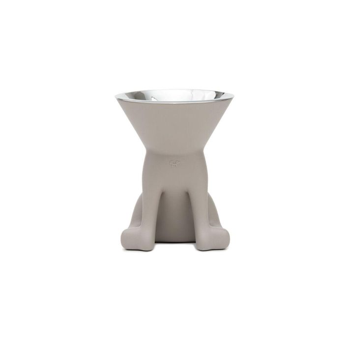 Comedero para Perro United Pets Up Elisabeth Gris Acero Inoxidable Polietileno 1 L 1