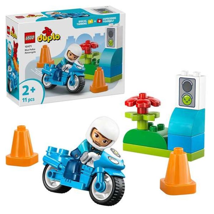 Lego Juego de construcción Moto de Policía Azul Duplo, Edad mínima recomendada: 18 meses 3 Lego Juego de construcción Moto de Policía Azul Duplo, Edad mínima recomendada: 18 meses 3