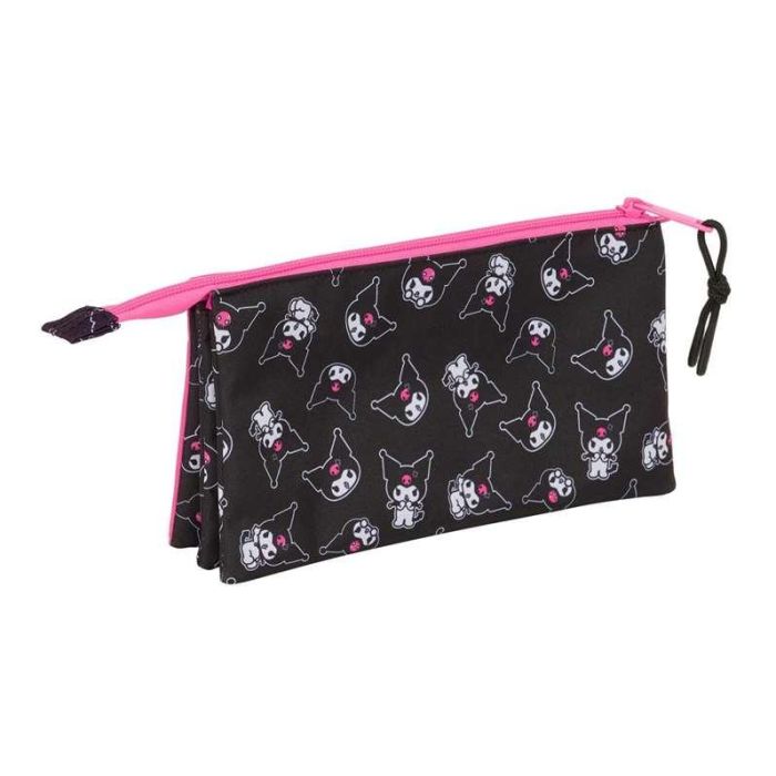 Safta Estuche Escolar Portatodo Triple con 3 Cremalleras Kuromi 120x220x30 mm 1 Safta Estuche Escolar Portatodo Triple con 3 Cremalleras Kuromi 120x220x30 mm 1