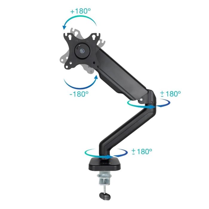 TooQ DB5032TNR-B Soporte Mesa Monitor 17-32" Articulado Gas Giratorio Inclinable VESA 75/100 9kg Abrazadera/Pasante Negro 2 TooQ DB5032TNR-B Soporte Mesa Monitor 17-32" Articulado Gas Giratorio Inclinable VESA 75/100 9kg Abrazadera/Pasante Negro 2
