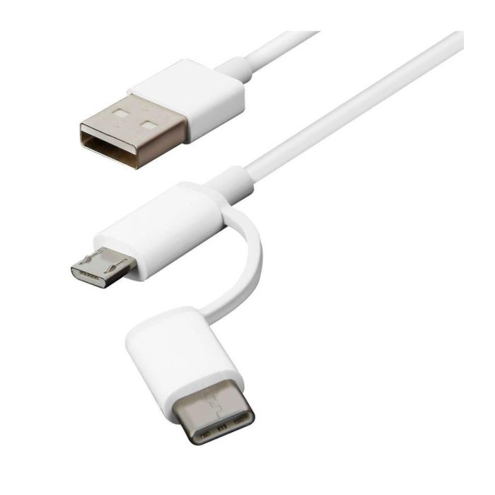 Xiaomi Cable 2 en 1 USB A a Micro USB y USB Tipo C 1m Blanco SJV4082TY 4