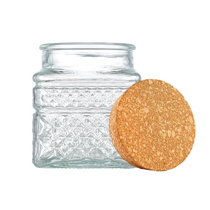 Inde Tarro de Vidrio con Tapón de Corcho 600 ml (12 Unidades) 8