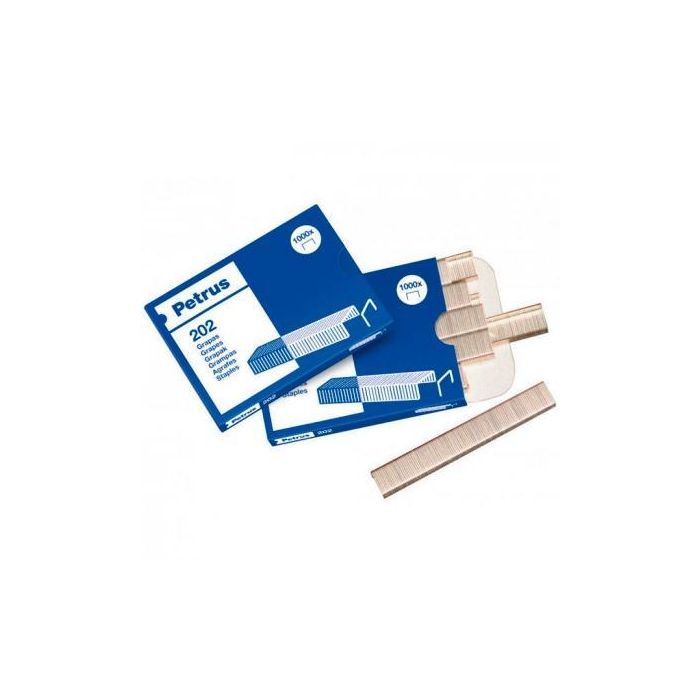 Petrus Grapas 202 Cobreadas -Caja De 1000 -20U- Petrus Grapas 202 Cobreadas -Caja De 1000 -20U-