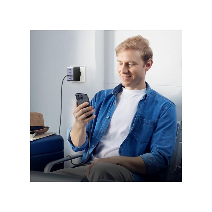 Ugreen 35043 Nexode S 100W Cargador Rápido GaN Gris con 4 Puertos USB para Portátil, Móvil, Tablet 9