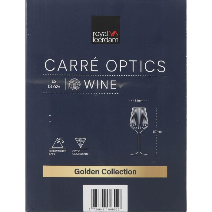 Inde Set 6 Copas Vino Blanco "Carre Optics" 38.5 Cl 2