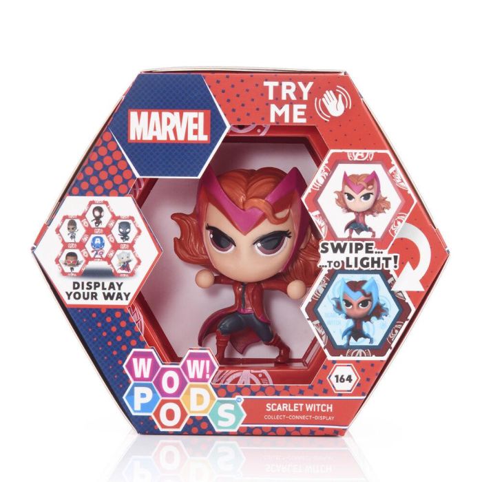 Wow stuff Figura Pod Marvel Scarlet Witch con sensor de movimiento y luz, colecciona tus personajes favoritos 3 Wow stuff Figura Pod Marvel Scarlet Witch con sensor de movimiento y luz, colecciona tus personajes favoritos 3