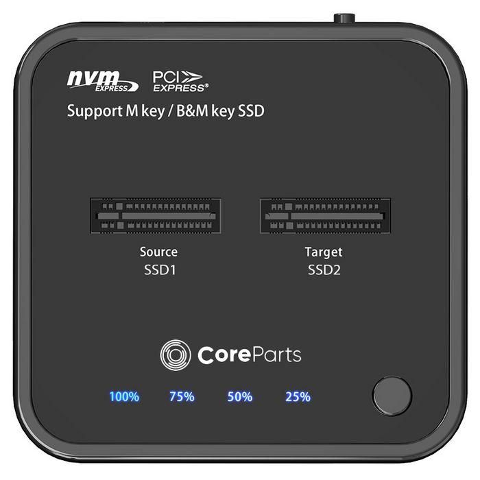 CoreParts USB3.2 Type C (10Gpbs) M.2 NVMe SSD cloner, Docking Station for M.2 NVMe to M.2 NVMe with Clone Function- Box includes USB-C Cable, Power Supply and user manual 2 CoreParts USB3.2 Type C (10Gpbs) M.2 NVMe SSD cloner, Docking Station for M.2 NVMe to M.2 NVMe with Clone Function- Box includes USB-C Cable, Power Supply and user manual 2