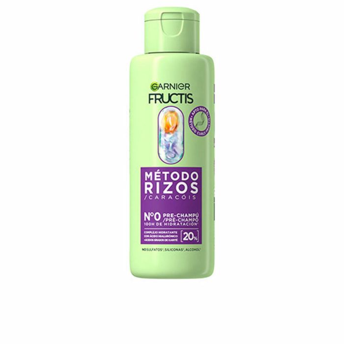 Garnier Fructis Método Rizo Nº 0 Pre-champú Cabello Rizado. Hidratante 100%, Rizos Definidos. Sin Sulfatos, Siliconas, Alcohol 200 ml