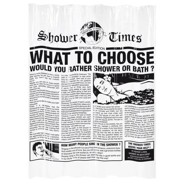 GELCO Gazette cortina de ducha 180 x 200 cm negro GELCO Gazette cortina de ducha 180 x 200 cm negro